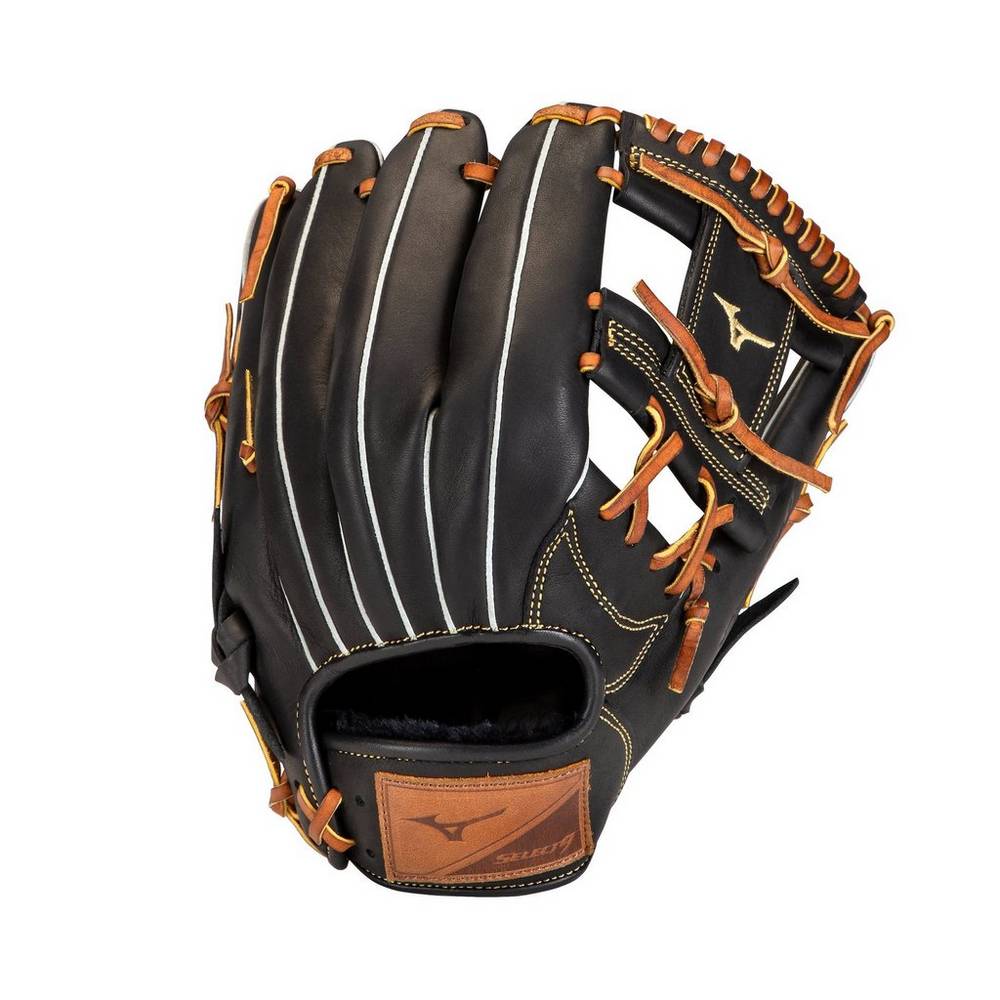 Mens Mizuno Select 9 Infield 11.25" Baseball Gloves Black/Brown Philippines (FLIESG273)